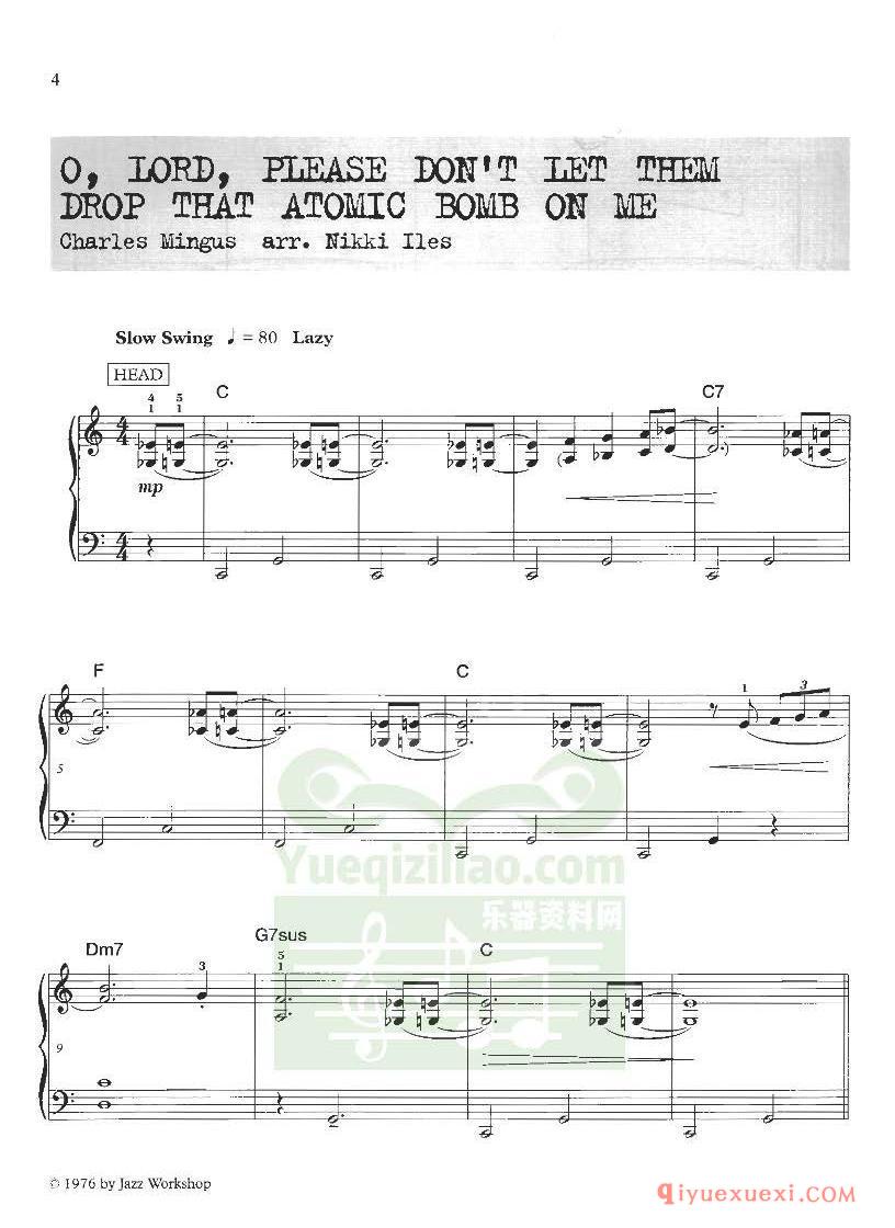 PDF钢琴谱下载 | 爵士钢琴曲1级钢琴乐曲谱集(Jazz piano pieces grade 1)原版电子书