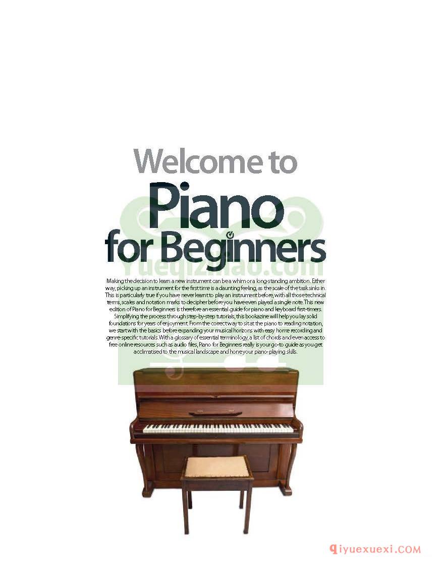 PDF钢琴教材 | 初学者钢琴教材第6版(Piano for Beginners 6th ED)原版电子书