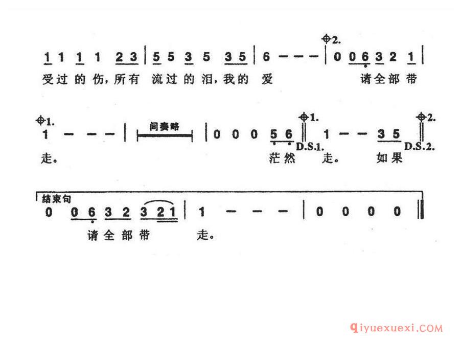 简谱 │ 大海（陈大力词 陈大力、陈秀男曲）