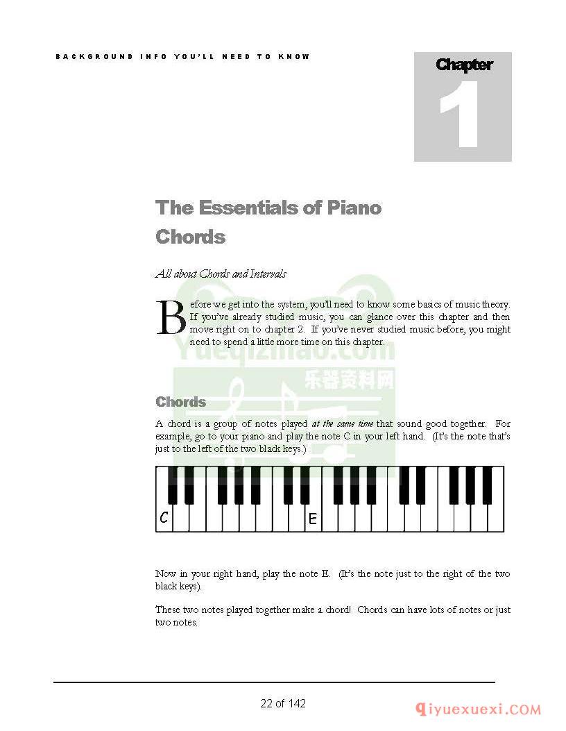 原版PDF钢琴和弦教材 | 交互式钢琴和弦可视化工具