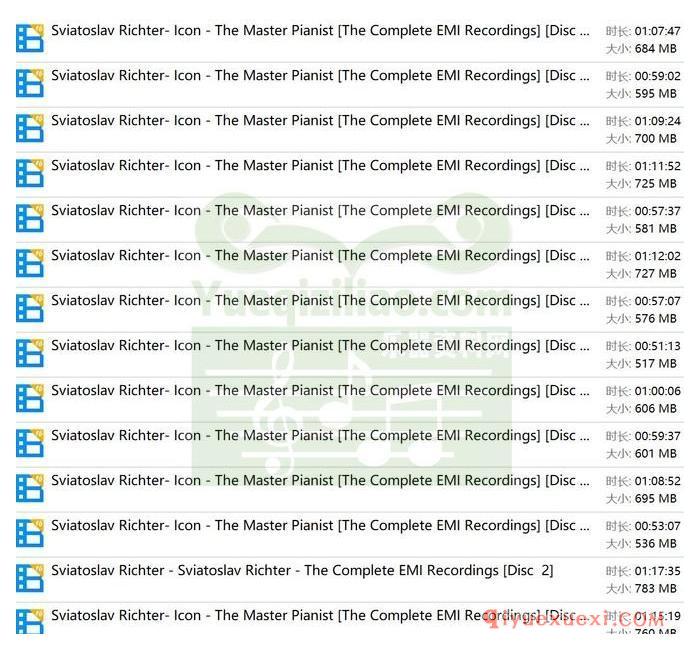 李赫特在EMI录音14CD合集免费下载 | Icon: Sviatoslav Richter(WAV+CUE)
