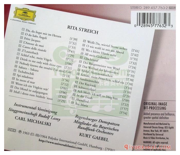 丽塔·史塔里希：民歌和摇篮曲 (女高音_史塔里希)古典乐唱片下载