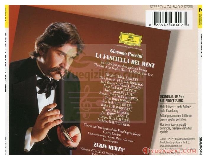 普契尼：歌剧“西部女郎”(英国皇家歌剧院管弦乐团及合唱团, 指挥_梅塔) (2CD)古典乐唱片下载