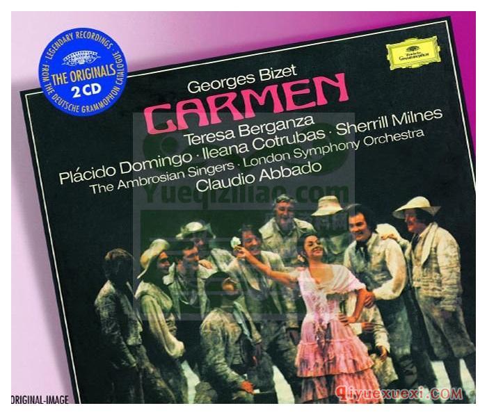 比才：歌剧“卡门”(伦敦交响乐团, 安布罗西安合唱团, 指挥_阿巴多) (2CD)古典乐唱片下载