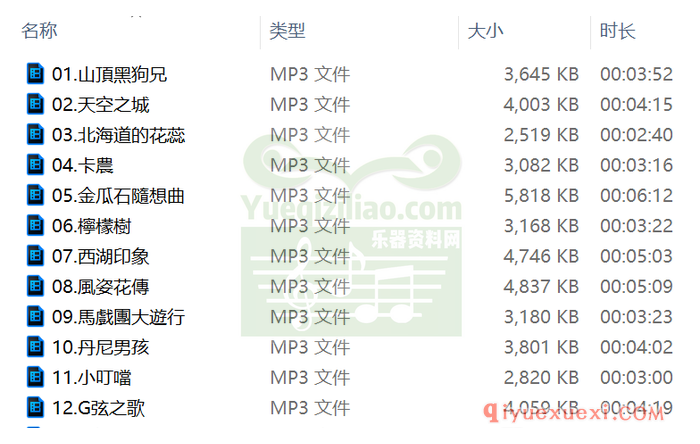 陶笛伴奏下载《陶笛飞行船》专辑13首伴奏MP3音乐合集