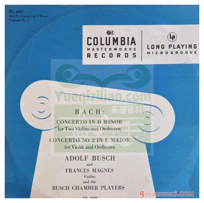 布什演绎巴赫小提琴协奏曲两首 Bach Violin Concerto专辑(ape)