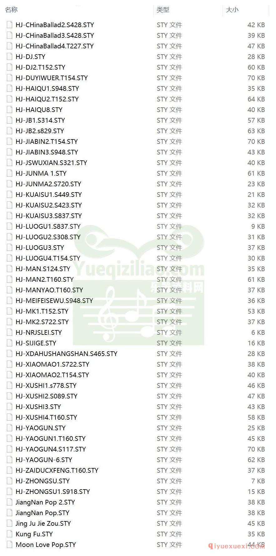 电子琴节奏包免费下载 | HJ-770黄金包节奏51种合集