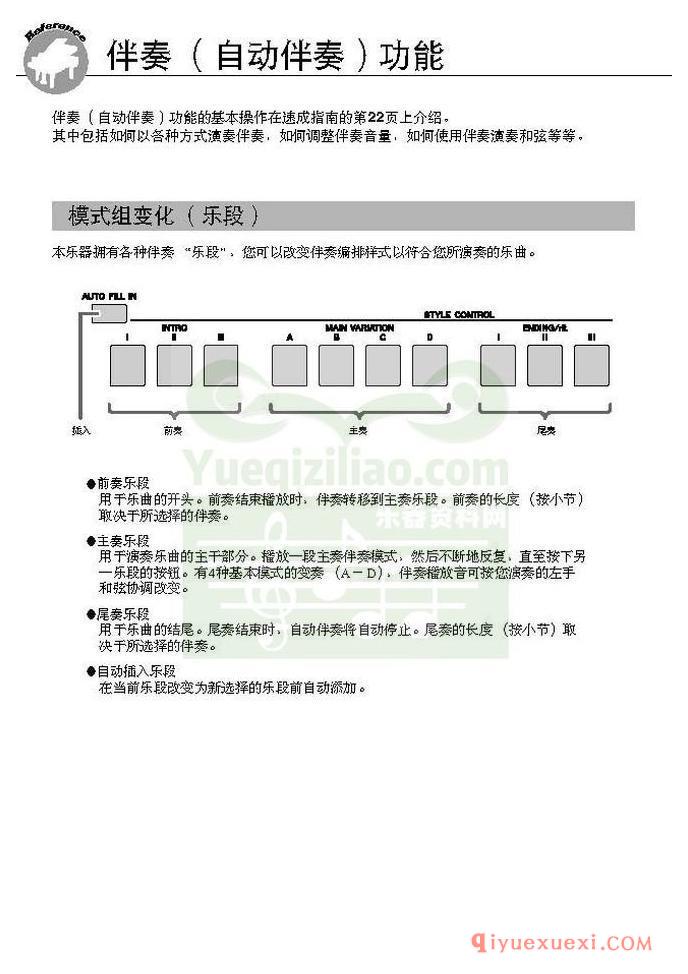 雅马哈电子琴PSR-S550中文使用说明书在线阅读