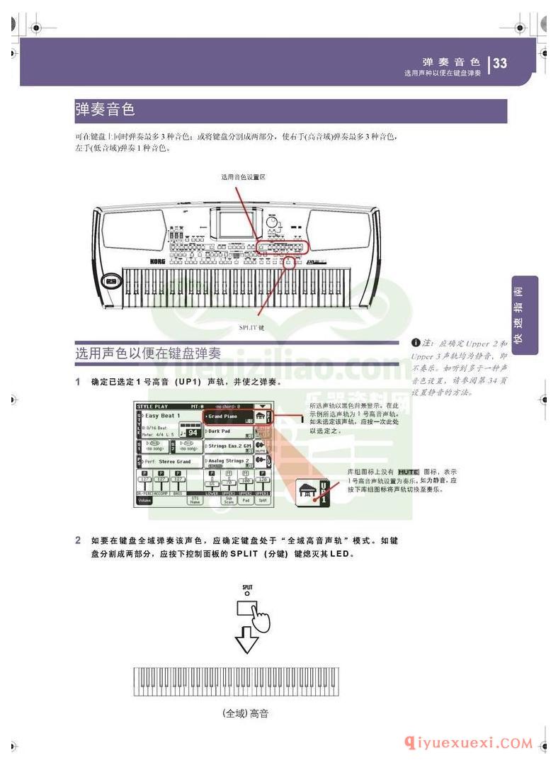 KORG PA500专业编曲链盘使用说明书中文版在线查阅