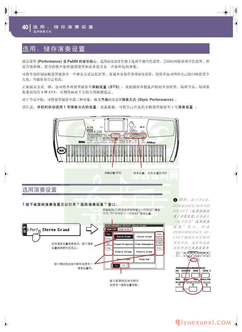 KORG PA500专业编曲链盘使用说明书中文版在线查阅