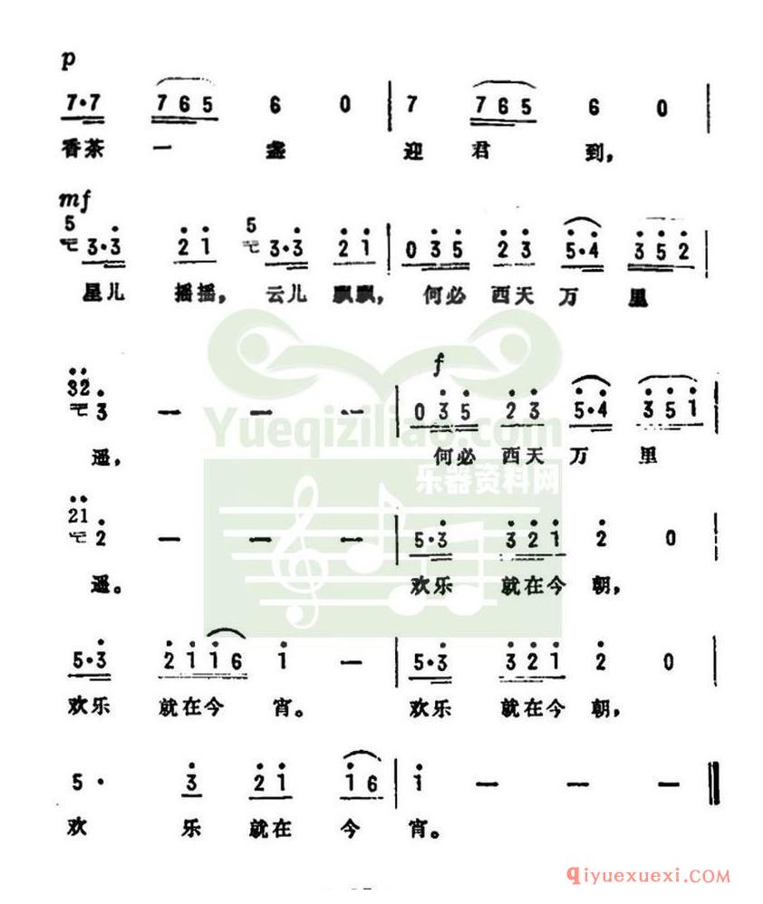 简谱 │ 何必西天万里遥（电视剧《西游记》插曲）