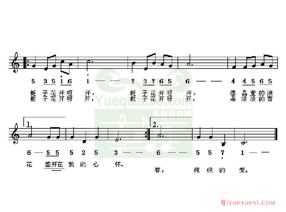 初学电子琴练习曲 │ 栀子花开