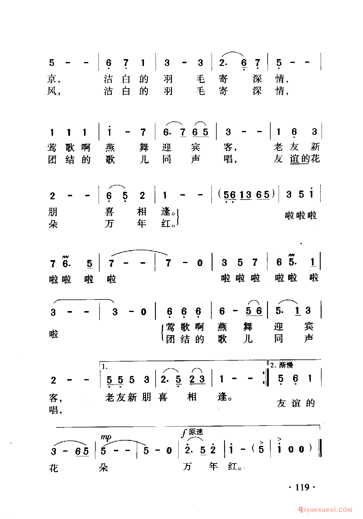 中国名歌 │ 洁白的羽毛寄深情