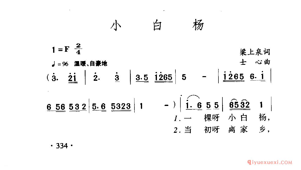 中国名歌 │ 小白杨