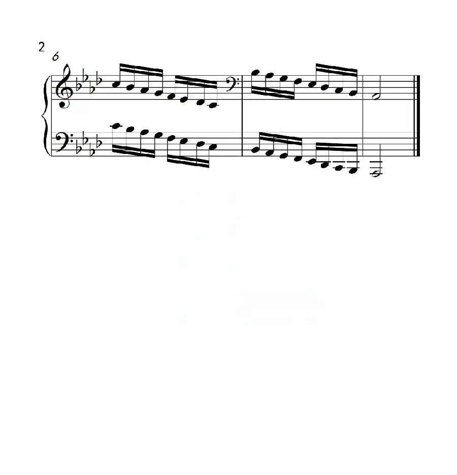 第六级 降A大调音阶（中国音乐学院钢琴考级作品1~6级）