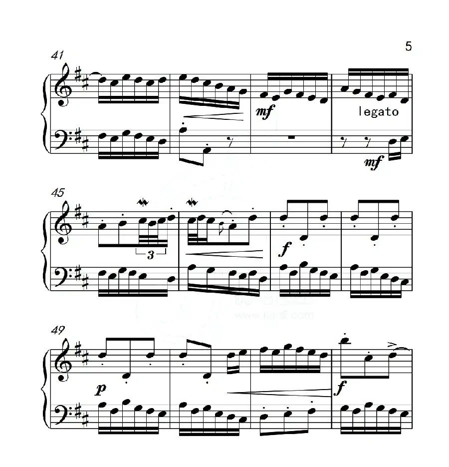 第五级A组 二部创意曲（中国音乐学院钢琴考级作品1~6级）