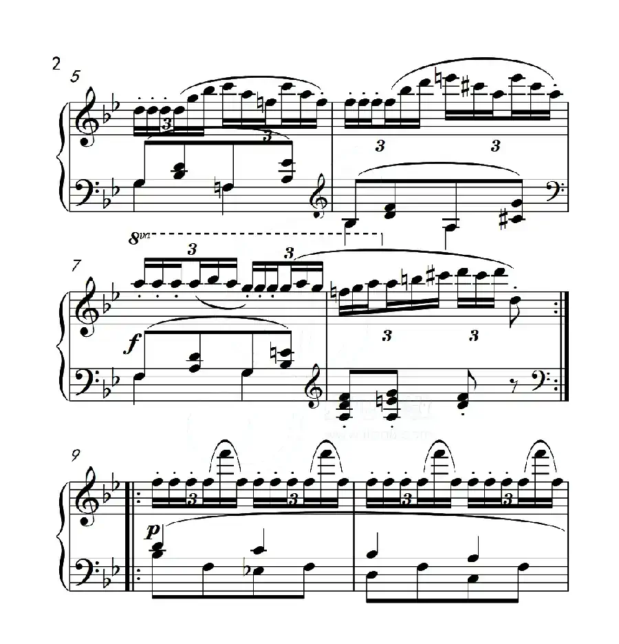 第五级A组 练习曲（中国音乐学院钢琴考级作品1~6级）