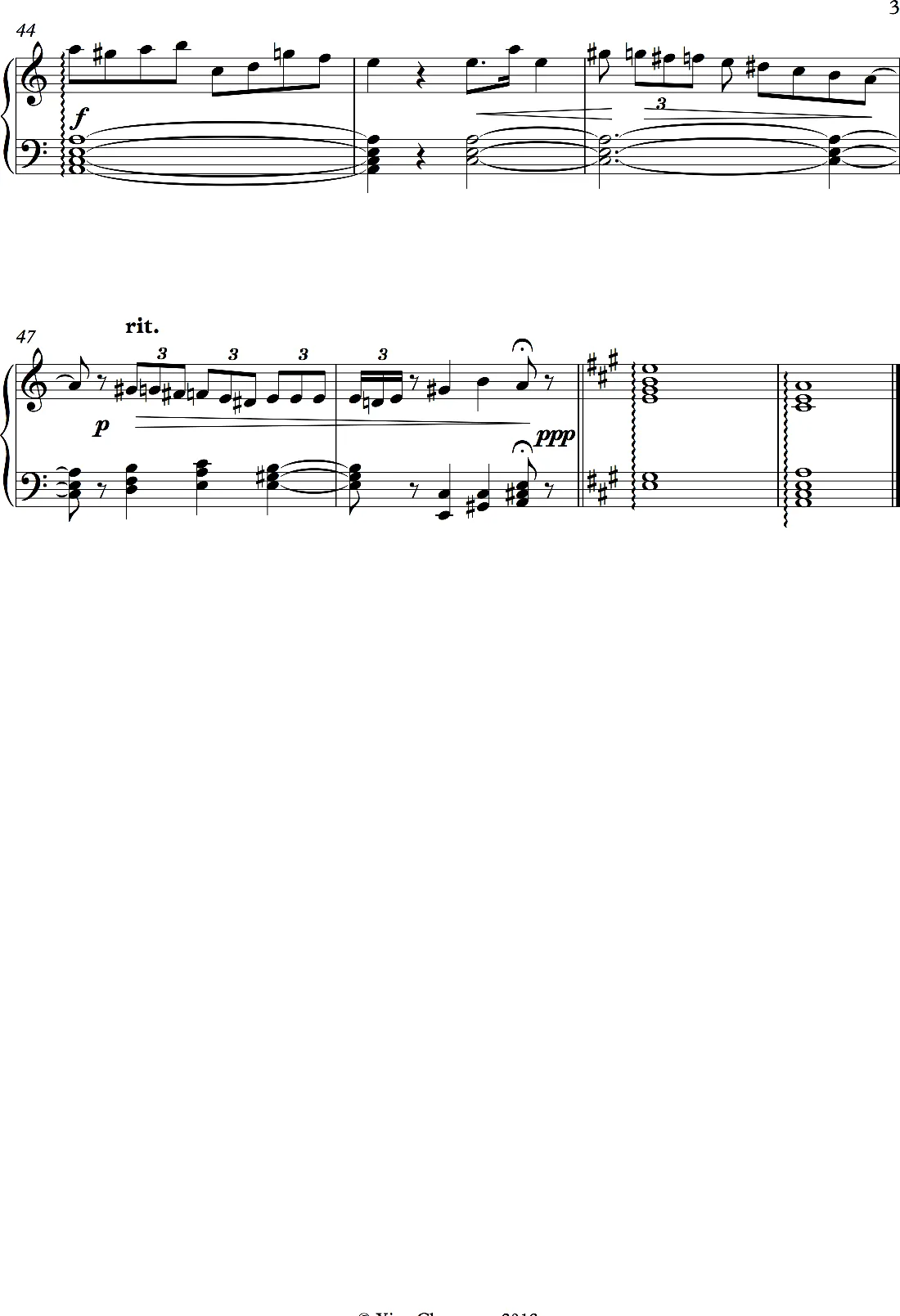 Etude No 1（钢琴练习曲）