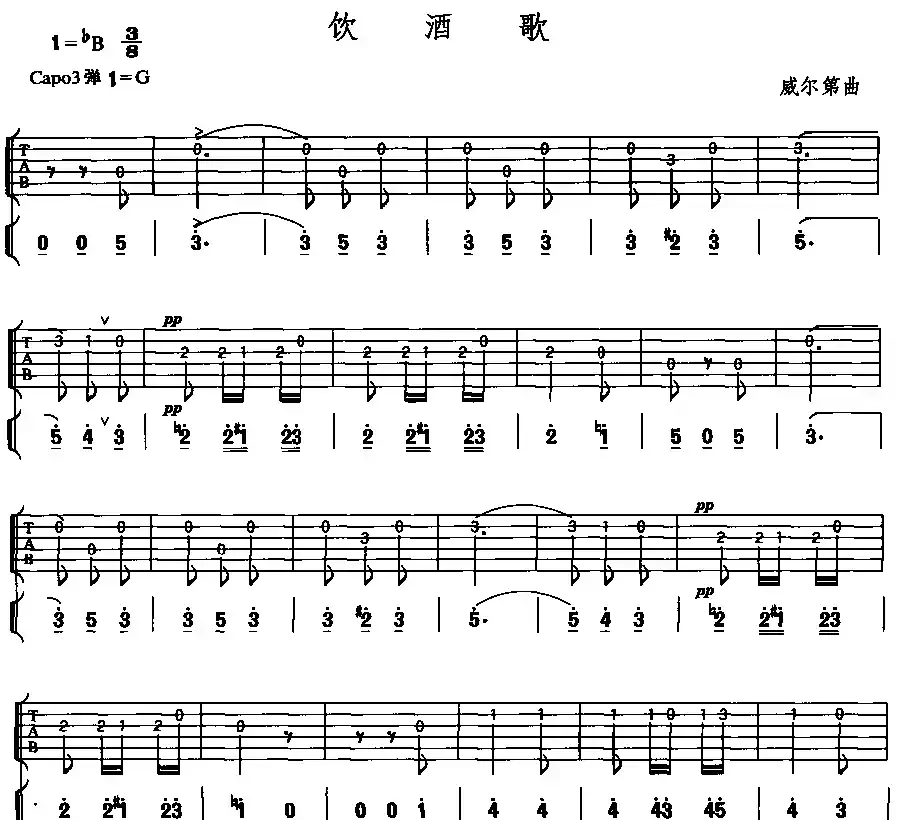 饮酒歌(歌剧《茶花女》选曲)
