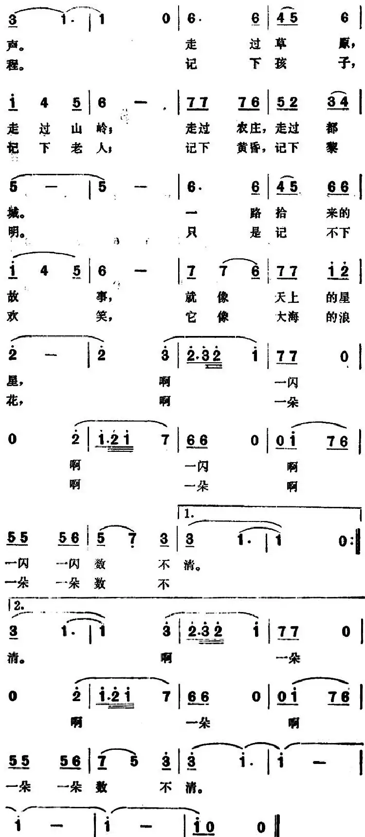 旅行之歌（丁小春词 冯玉岭曲）